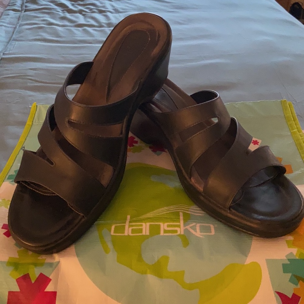 Navy blue Dansko slide sandals